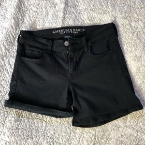 American Eagle Black Super Stretch Shorts